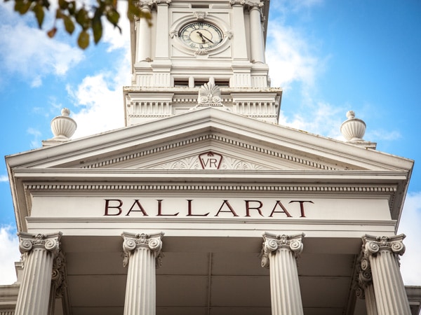 exterior view of Ballarat Railway Station