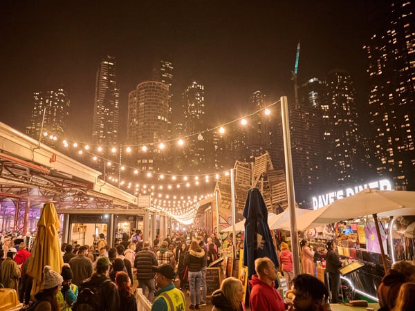 Winter Night Market in Melbourne, Vic