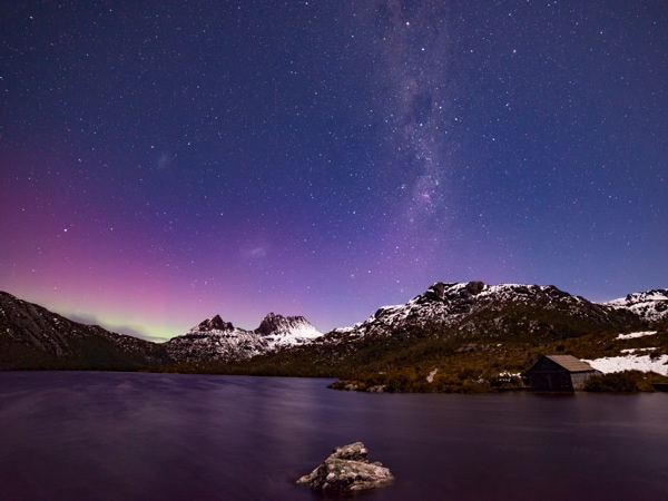 Southern Lights at Cradle Mountain-Lake St Clair National Park in Tasmania