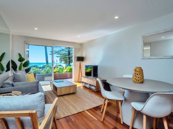 a look inside one of the rooms at Bujerum Apartments on Burleigh