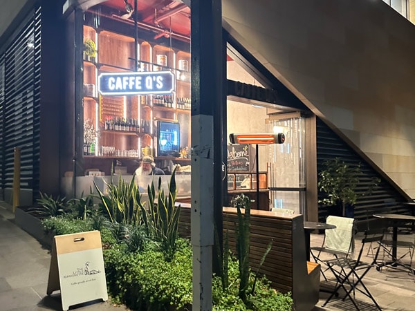 Exterior of Caffe Q's in Circular Quay Sydney