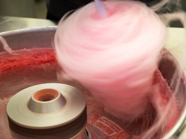 a pink cotton candy