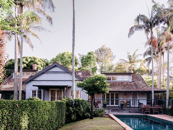 a property fronting a pool at Eaglemount on Tamborine