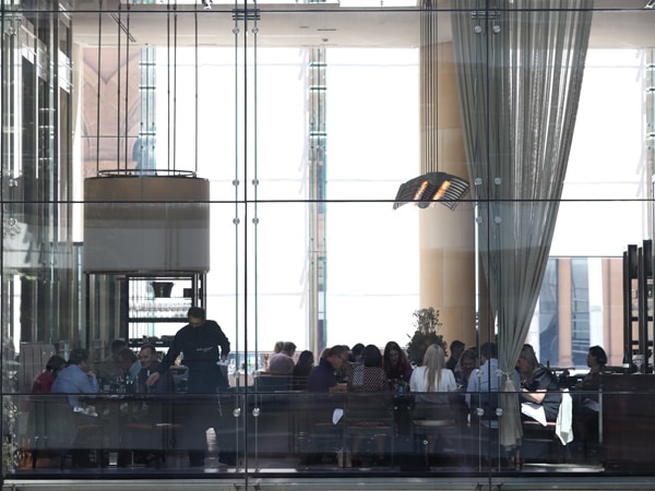 people dining at Glass Brasserie in Hilton Sydney