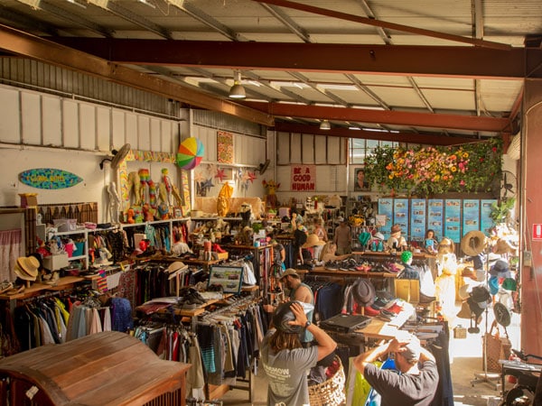 shoppers browsing the product displays at Global Ripple, Byron Bay