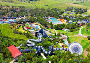 an aerial view of Jamberoo Action Park, Kiama