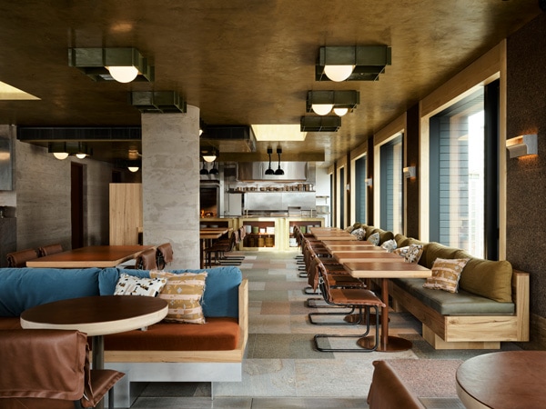 a classy dining interior at Kiln