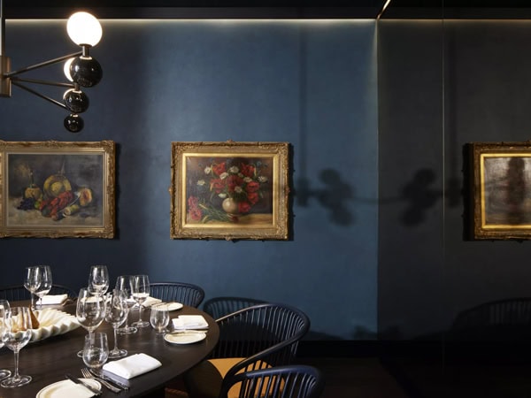 the interior details of Louis restaurant, Canberra