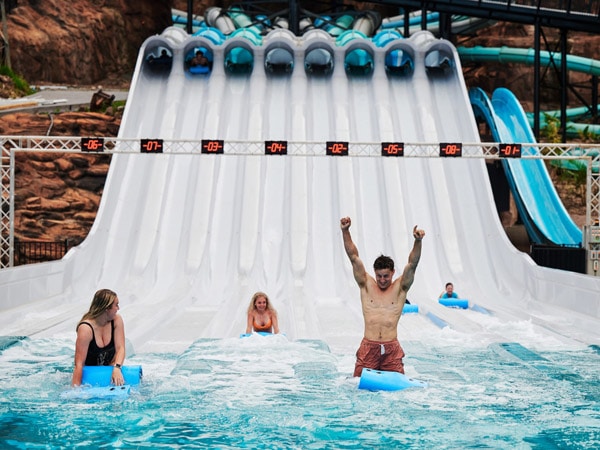 people having fun at the Octo Racer, Jamberoo Action Park
