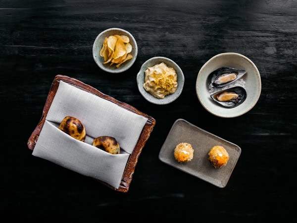 a table-top view of food at Pilot, Canberra