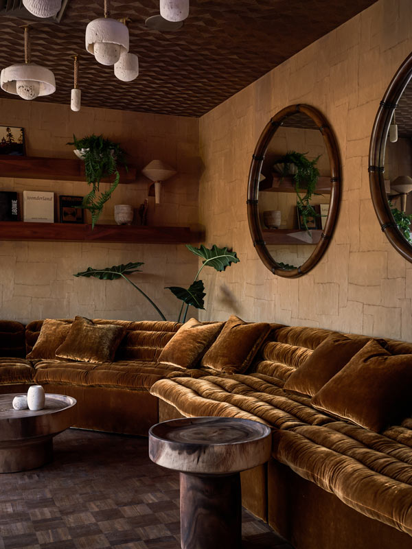 Communal lounge area at The Swell in Byron Bay