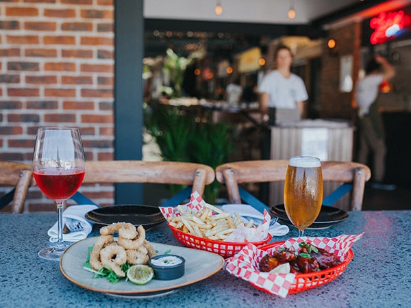 food on table at The Collective gold coast