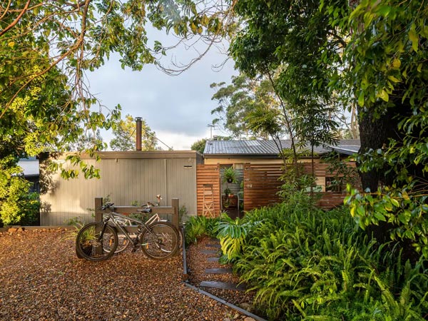 a bicycle parked outside The Rustic Greenhouse