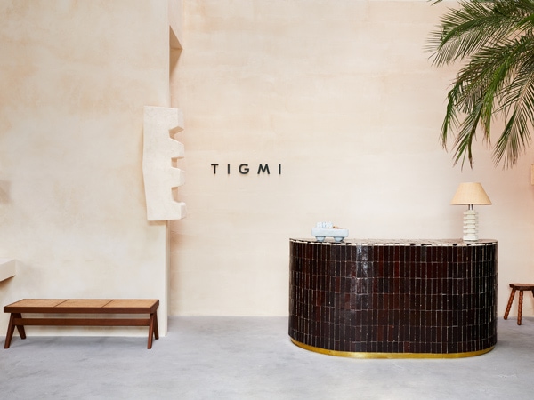 Welcome desk at Tigmi in Byron Bay