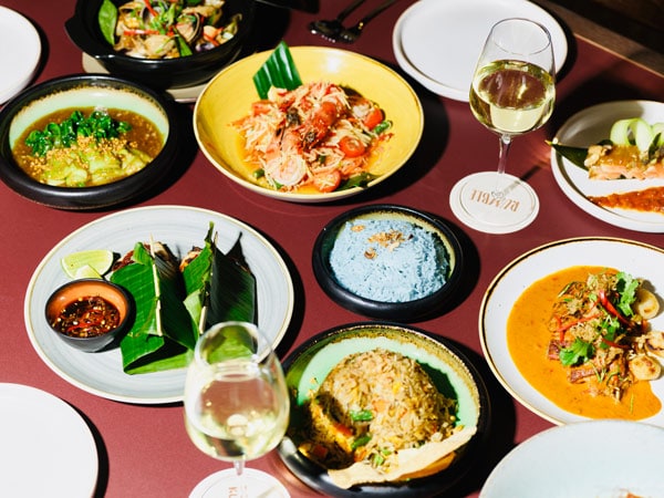 High shot of dishes from Rumble in Sydney