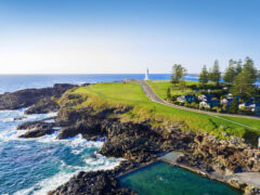 a scenic view of the Kiama Blowhole Point