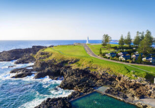 a scenic view of the Kiama Blowhole Point