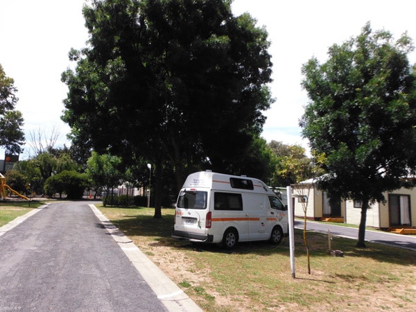 a caravan parked on Central Caravan Park
