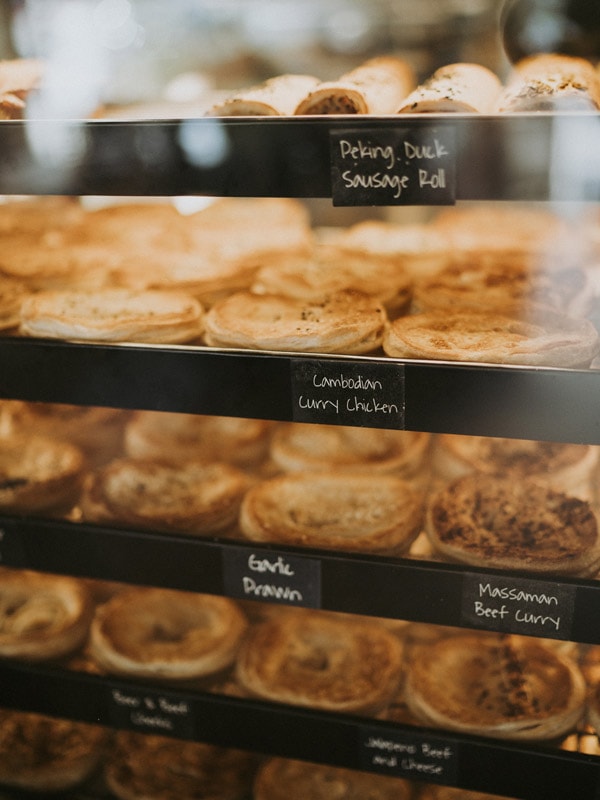 a pastry display at Earnest Arthur Kiama