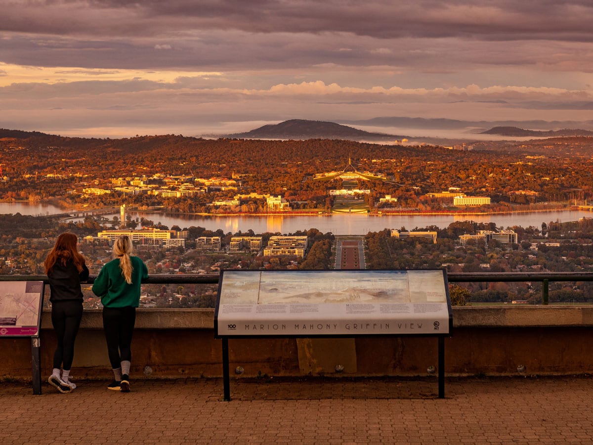 Enjoy the Scenic Lookout from the top of Mount Ainslie