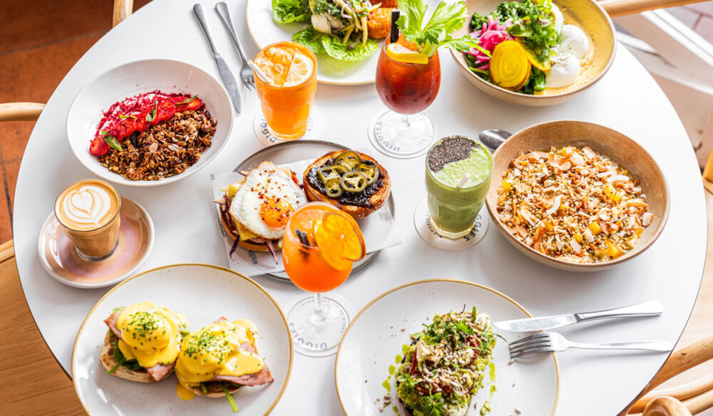 a breakfast feast at Diggies Kiama