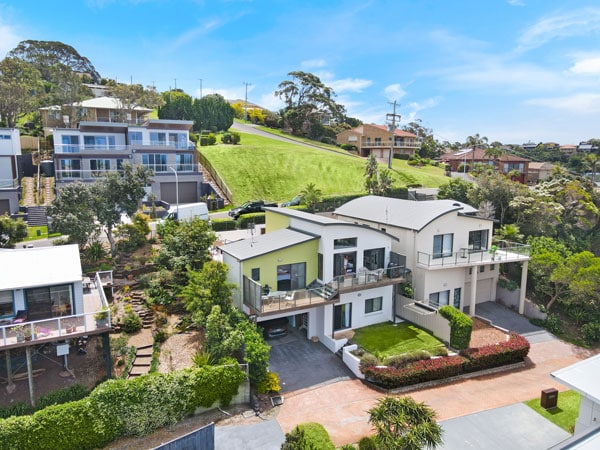 an aerial view of La Terrasse, Kiama