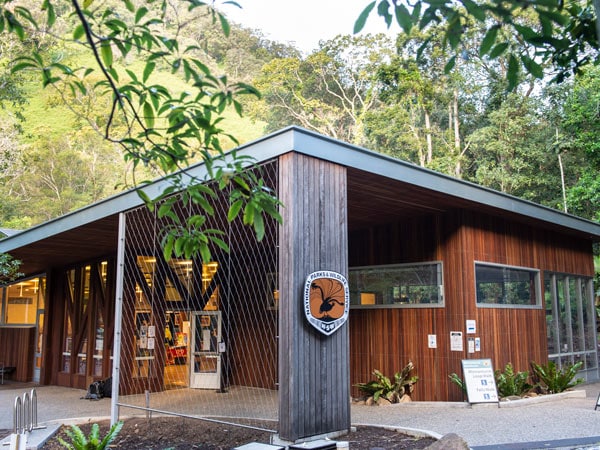 the exterior view of the Minnamurra Rainforest Centre, Jamberoo