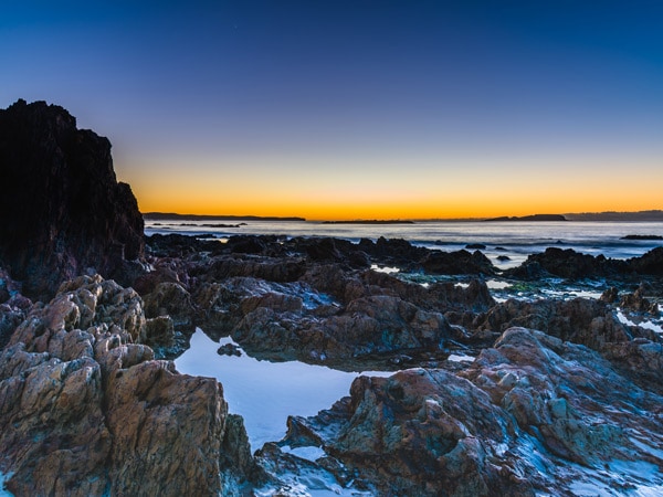 sunset views at Surf Beach, Batemans Bay