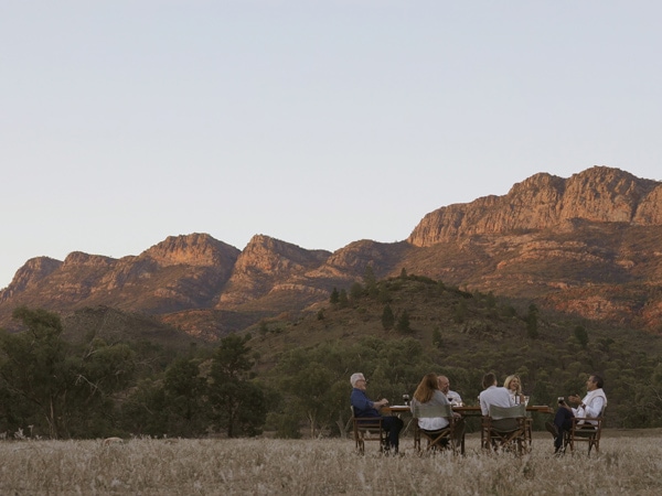 dining at sunset in Arkaba