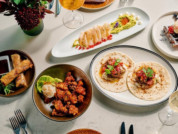a table-top view of brunch meals at Blacksmith Bar & Grill, Melbourne CBD