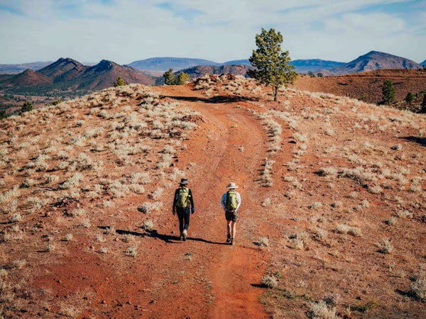 an aerial view of two people on an Arkaba Walk