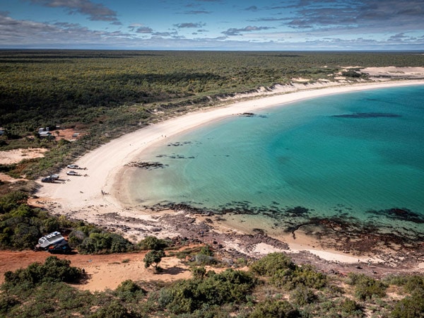 an aerial view of the beach at Gnylmarung Retreat
