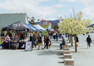 market stalls at Little Burley Market, Canberra