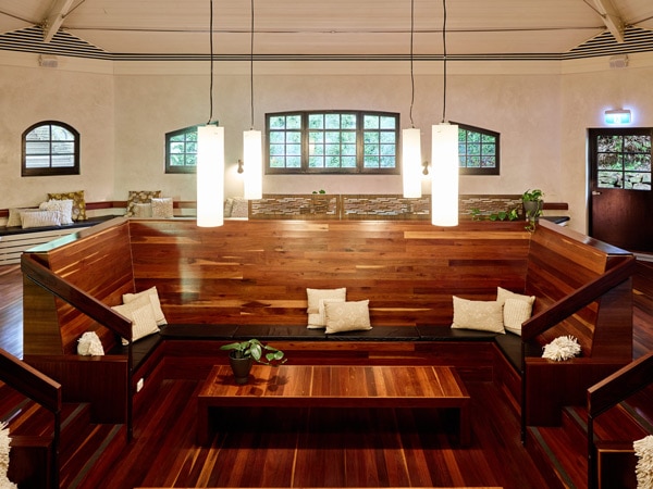 the interior of Hepburn Bathhouse & Spa