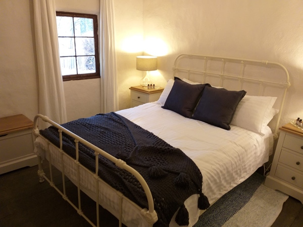 Inside the bedroom at Hill End Pines Cottage