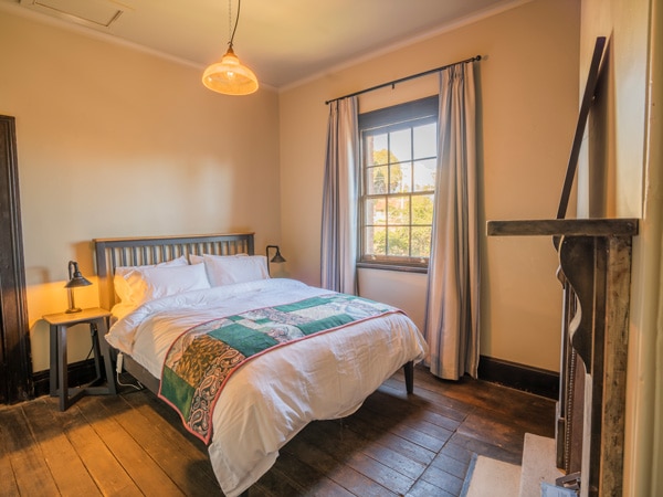 One of the bedrooms at Hosies in Hill End near Bathurst