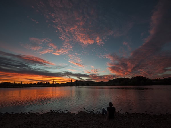 the Lake Burley Griffin at sunset