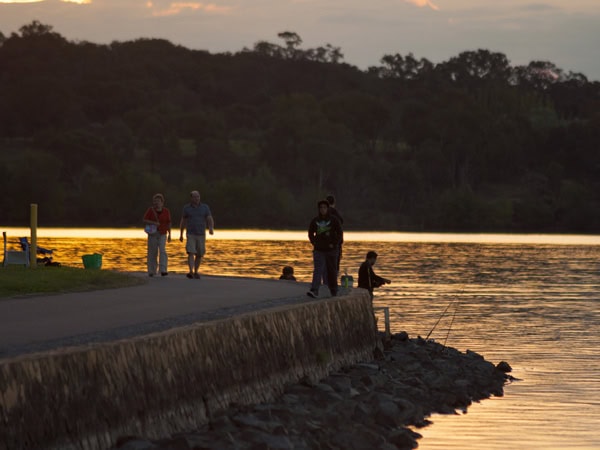 sunset landscape at Lake Burley Griffin
