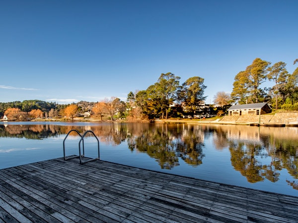 a man-made lake in Daylesford