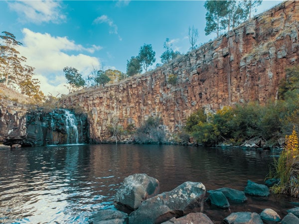 a spectacular gorge at Loddon Falls, Glenlyon, Daylesford