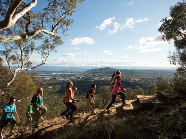 people walking upwards Mount Ainslie Summit Trail