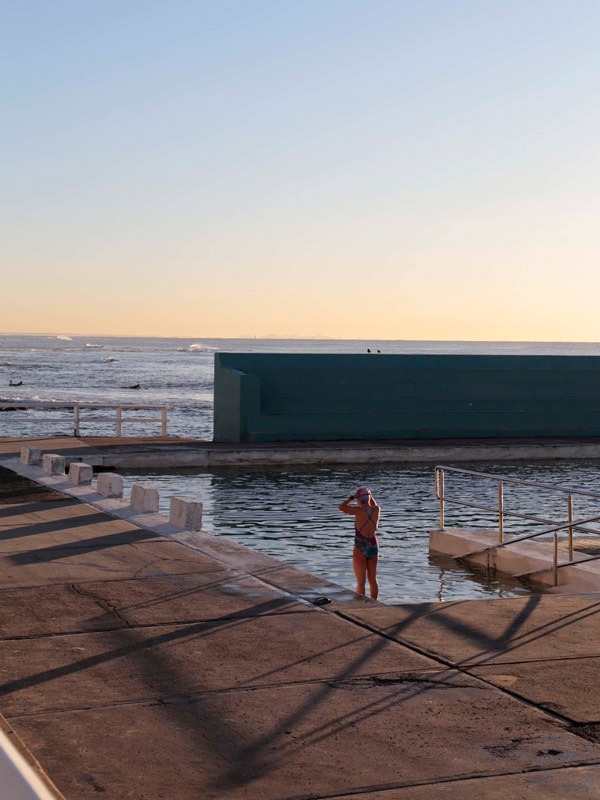 Woman swims in the Newcastle Ocean Baths
