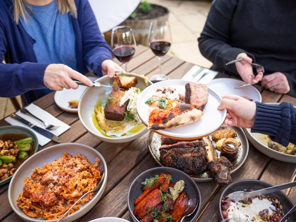 people enjoying their meal at Olleyville, Shaw Vineyard Estate