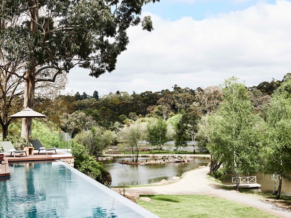 Pool at the Lake House with views of Lake