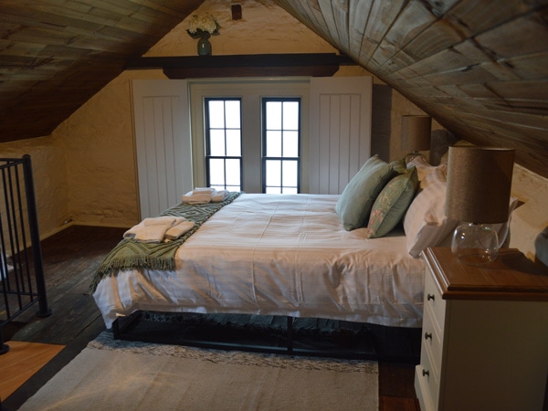 the bedroom interior at Post office residence and stables