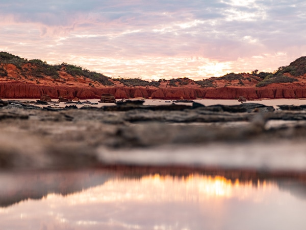 a scenic view of Reddell Beach, Broome