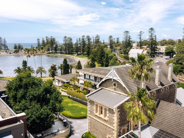 an aerial view of The Sebel Harbourside Kiama
