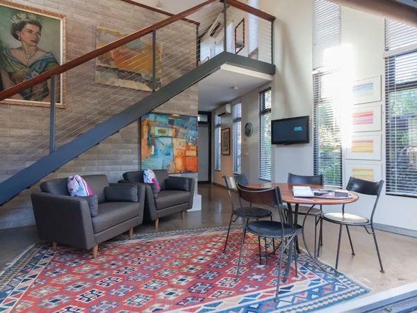 the living room interior at Treehouse Broome