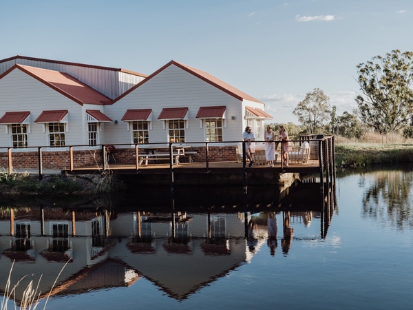 a waterfront winery at Winburndale Wines, Bathurst