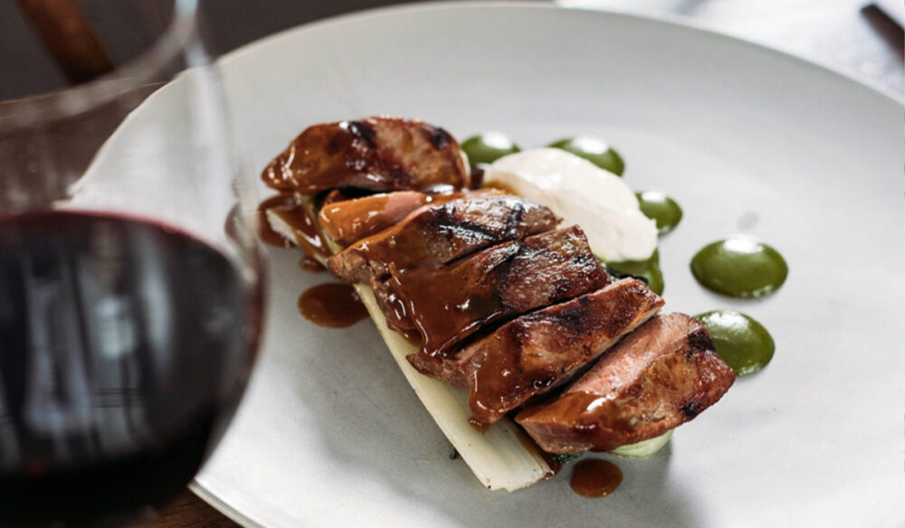 A dish at Cascades restaurant in Thredbo.